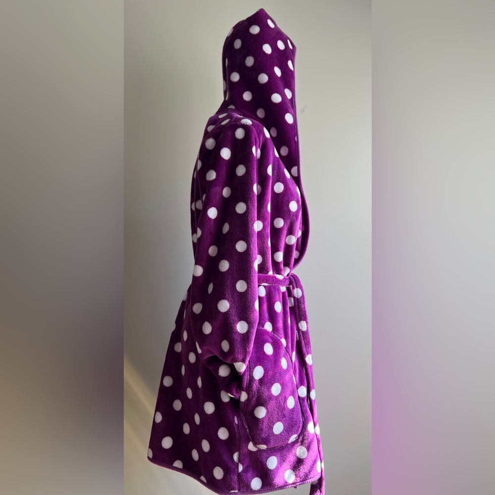 Reversible Joe Boxer Plush Purple Robe - Picture 8 of 9